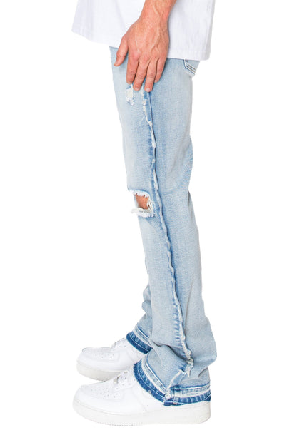 Men's Bootcut Raw Edge Denim Jeans