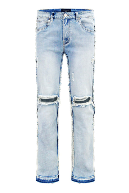 Men's Bootcut Raw Edge Denim Jeans
