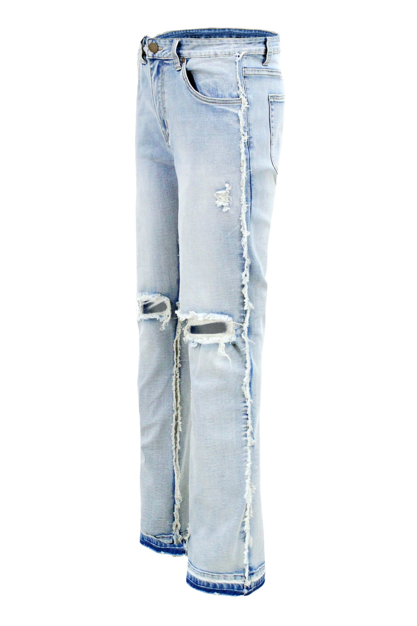 Men's Bootcut Raw Edge Denim Jeans