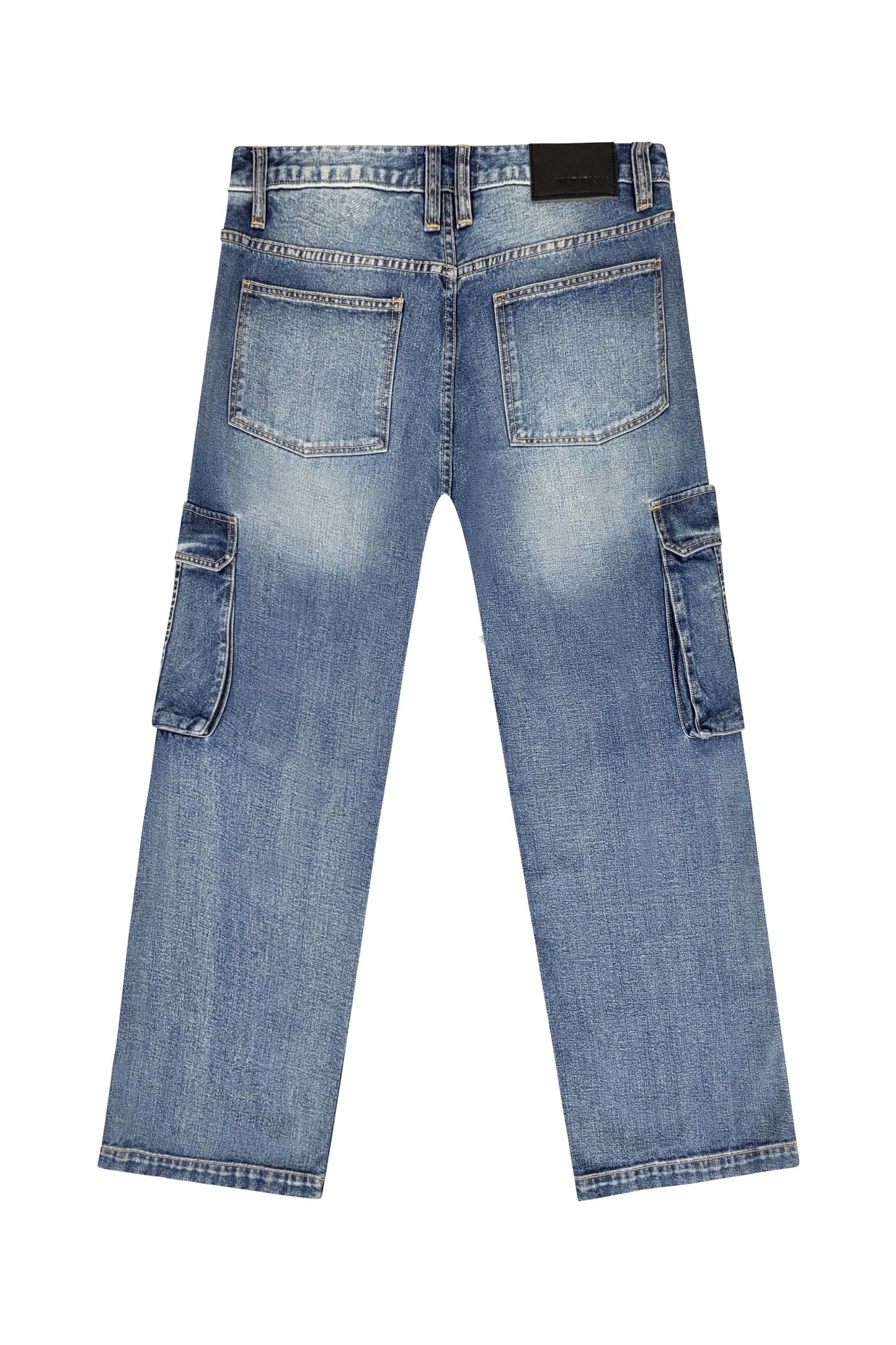 Men's Baggy Fit Cargo Denim Jeans