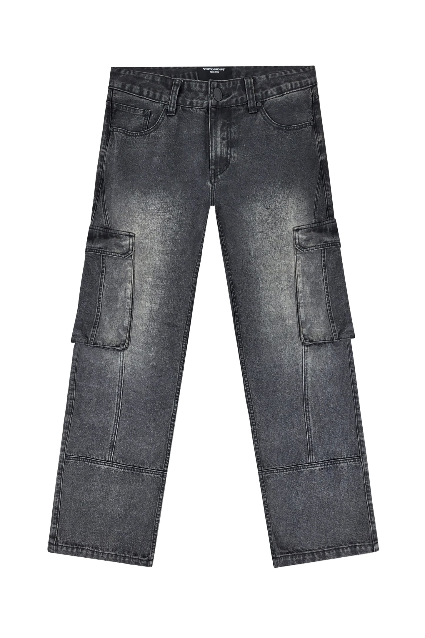 Men's Baggy Fit Cargo Denim Jeans