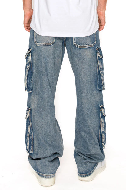Baggy Double Cargo Denim Jeans