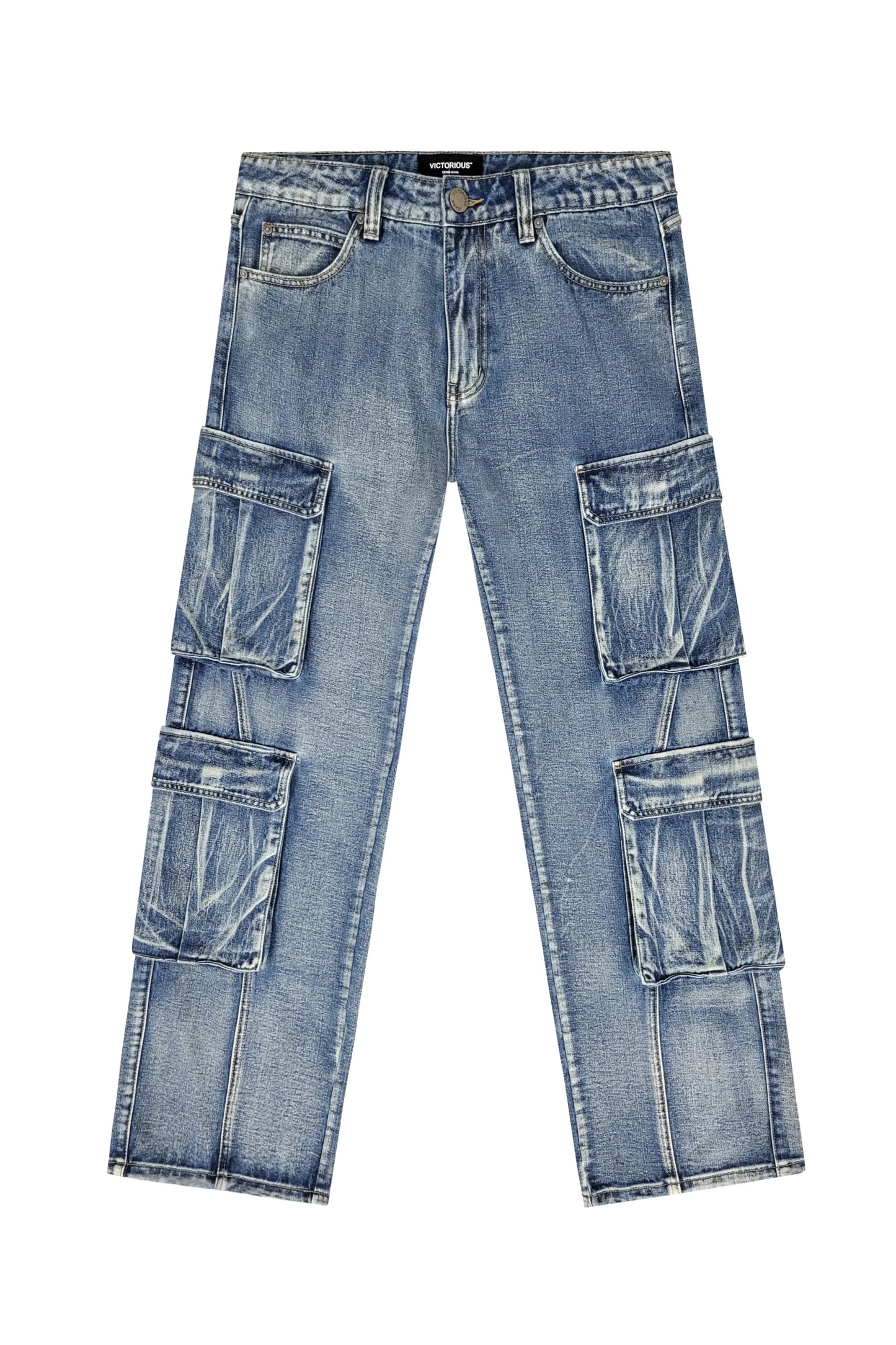 Baggy Double Cargo Denim Jeans