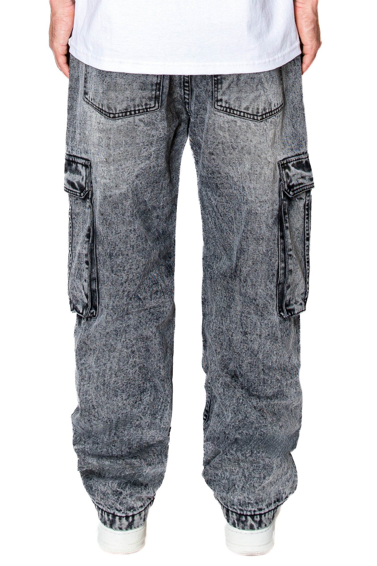 Men's Baggy Fit Cargo Denim Jeans