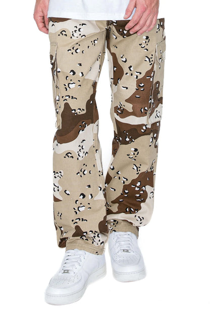 Men's Baggy Fit Desert Camo Cargo Jeans