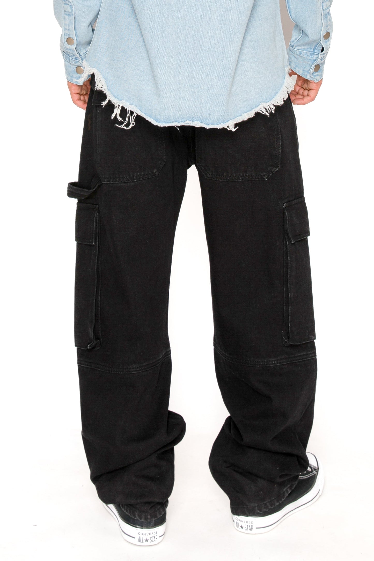 Baggy Fit Cargo Denim Jeans