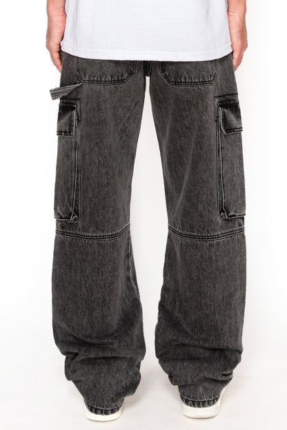 Baggy Fit Cargo Denim Jeans