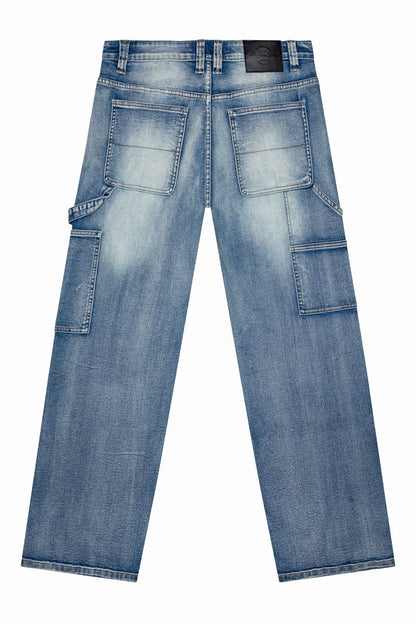 Baggy Fit Distressed Carpenter Denim Jeans