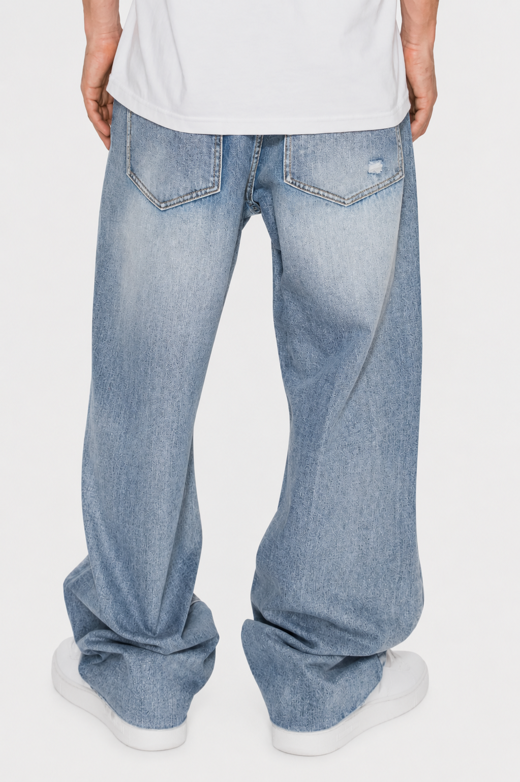 Baggy Fit Distressed Denim Jeans