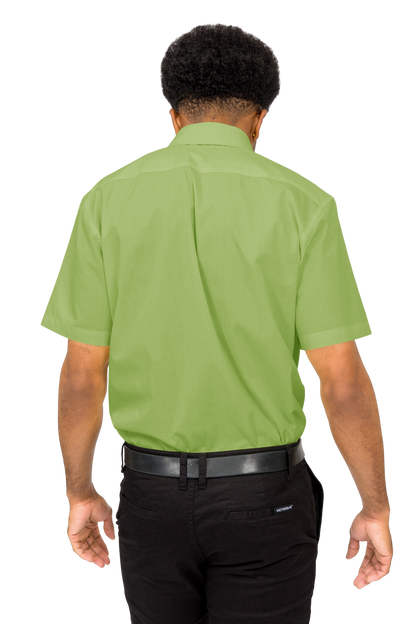 Men's Regular Fit Short Sleeve Solid Color Dress Shirts