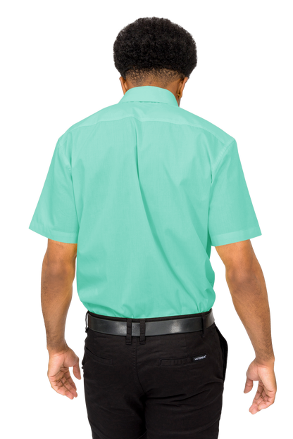 Men's Regular Fit Short Sleeve Solid Color Dress Shirts