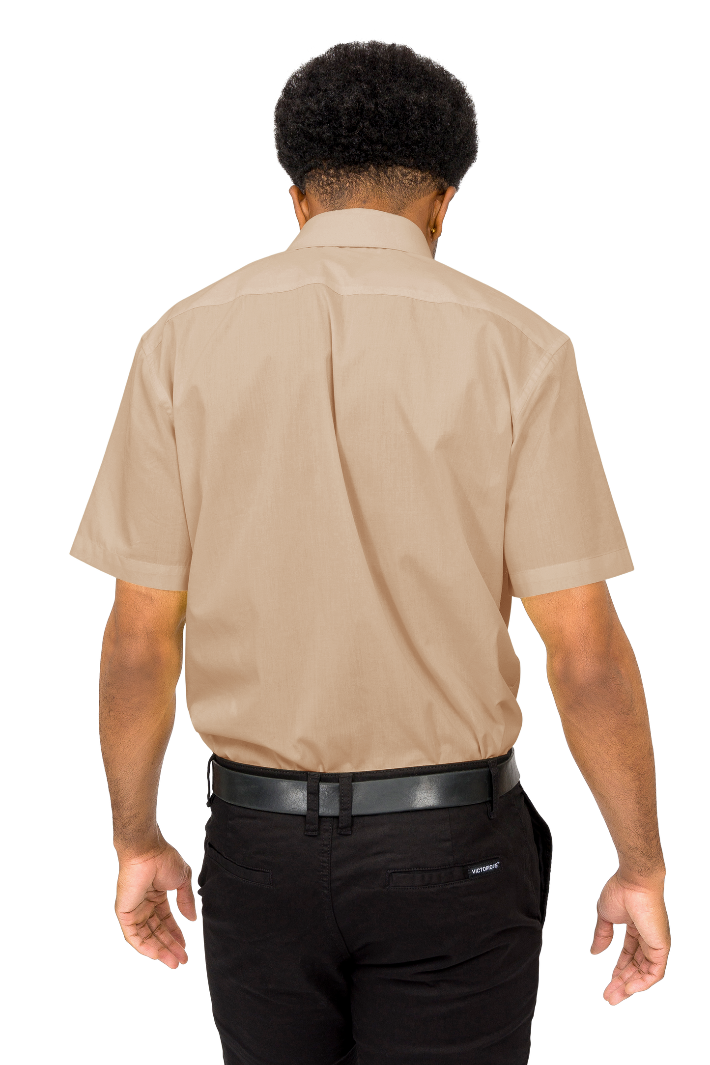 Men's Regular Fit Short Sleeve Solid Color Dress Shirts