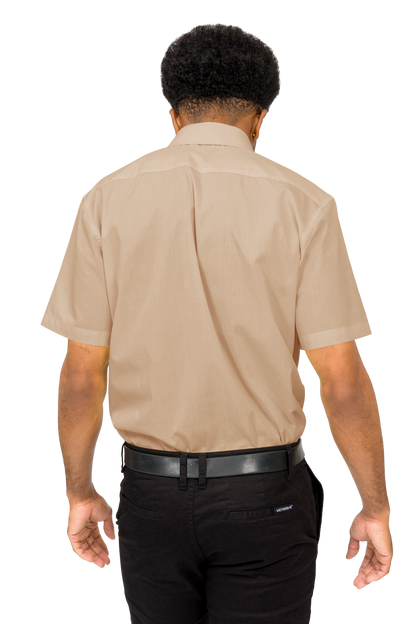 Men's Regular Fit Short Sleeve Solid Color Dress Shirts