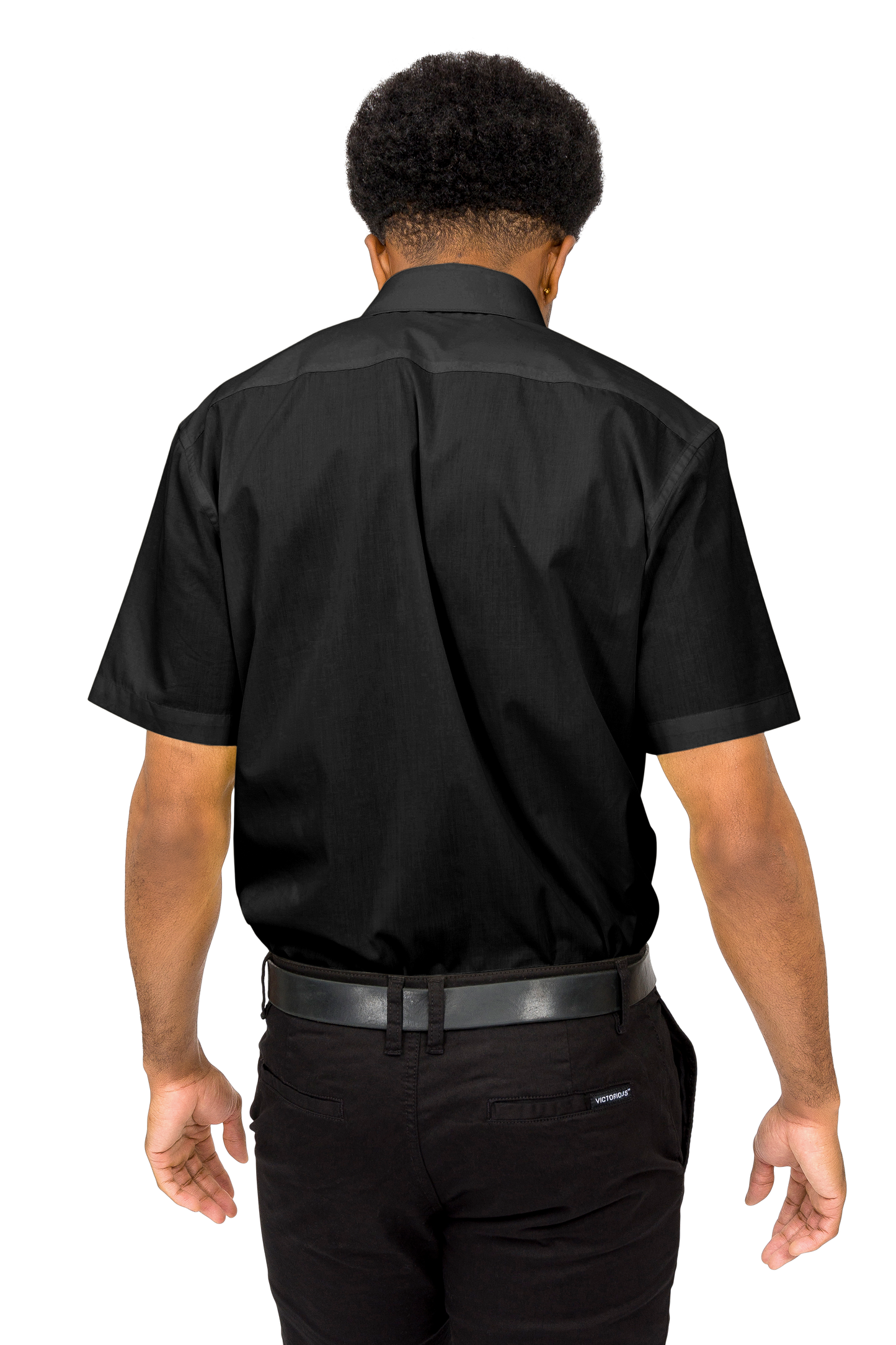 Men's Regular Fit Short Sleeve Solid Color Dress Shirts
