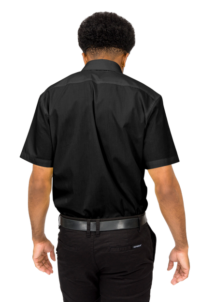 Men's Regular Fit Short Sleeve Solid Color Dress Shirts