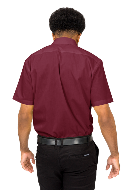 Men's Regular Fit Short Sleeve Solid Color Dress Shirts