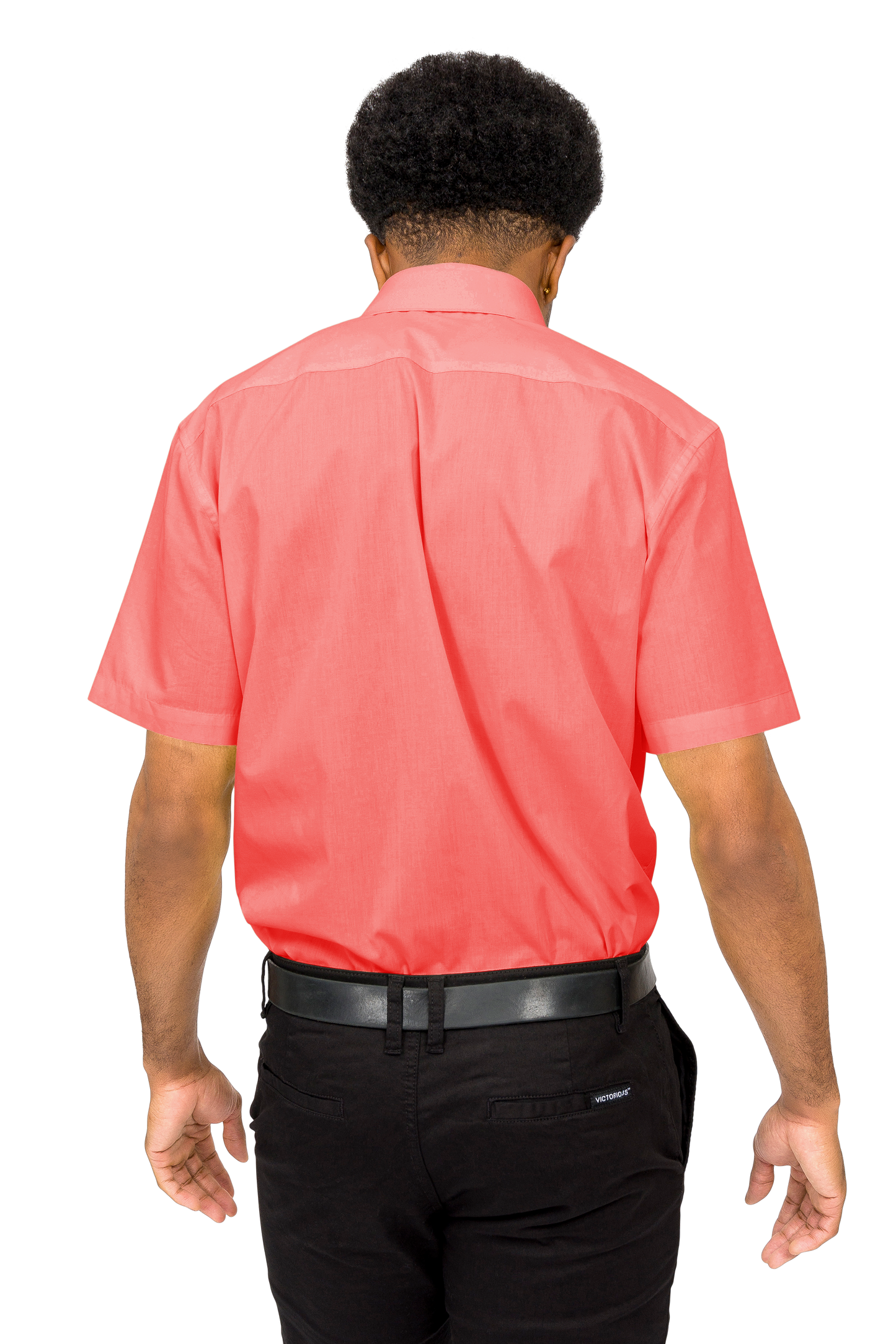 Men's Regular Fit Short Sleeve Solid Color Dress Shirts