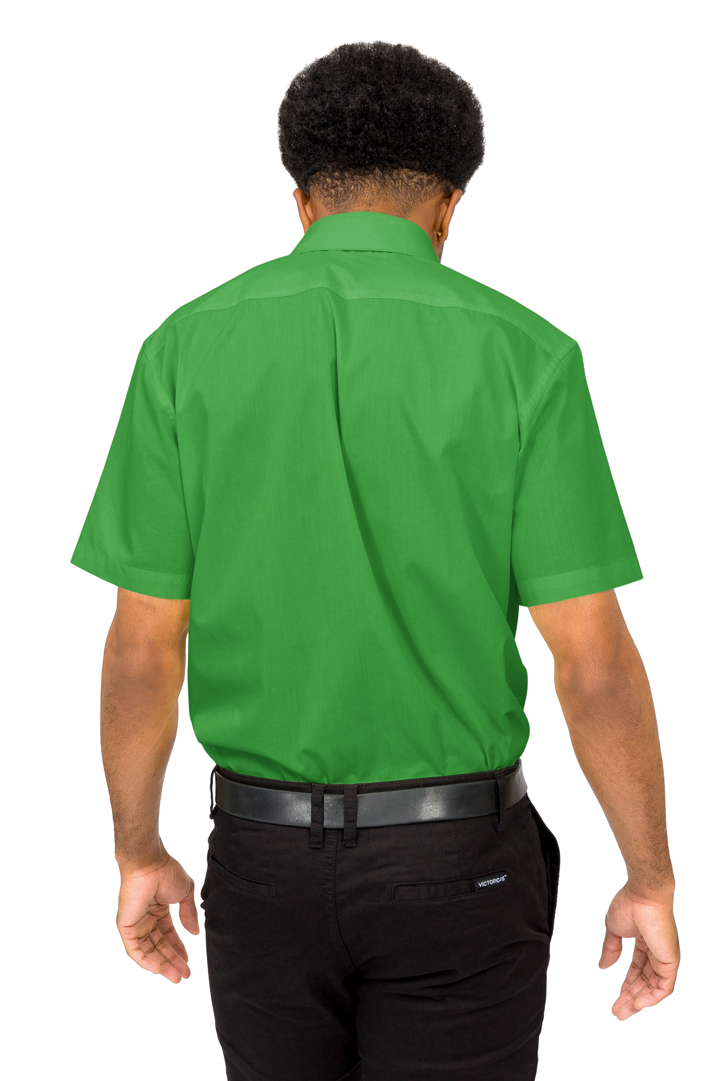 Men's Regular Fit Short Sleeve Solid Color Dress Shirts