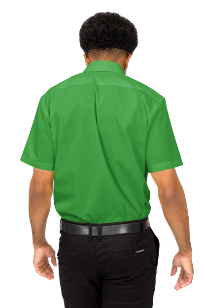 Men's Regular Fit Short Sleeve Solid Color Dress Shirts