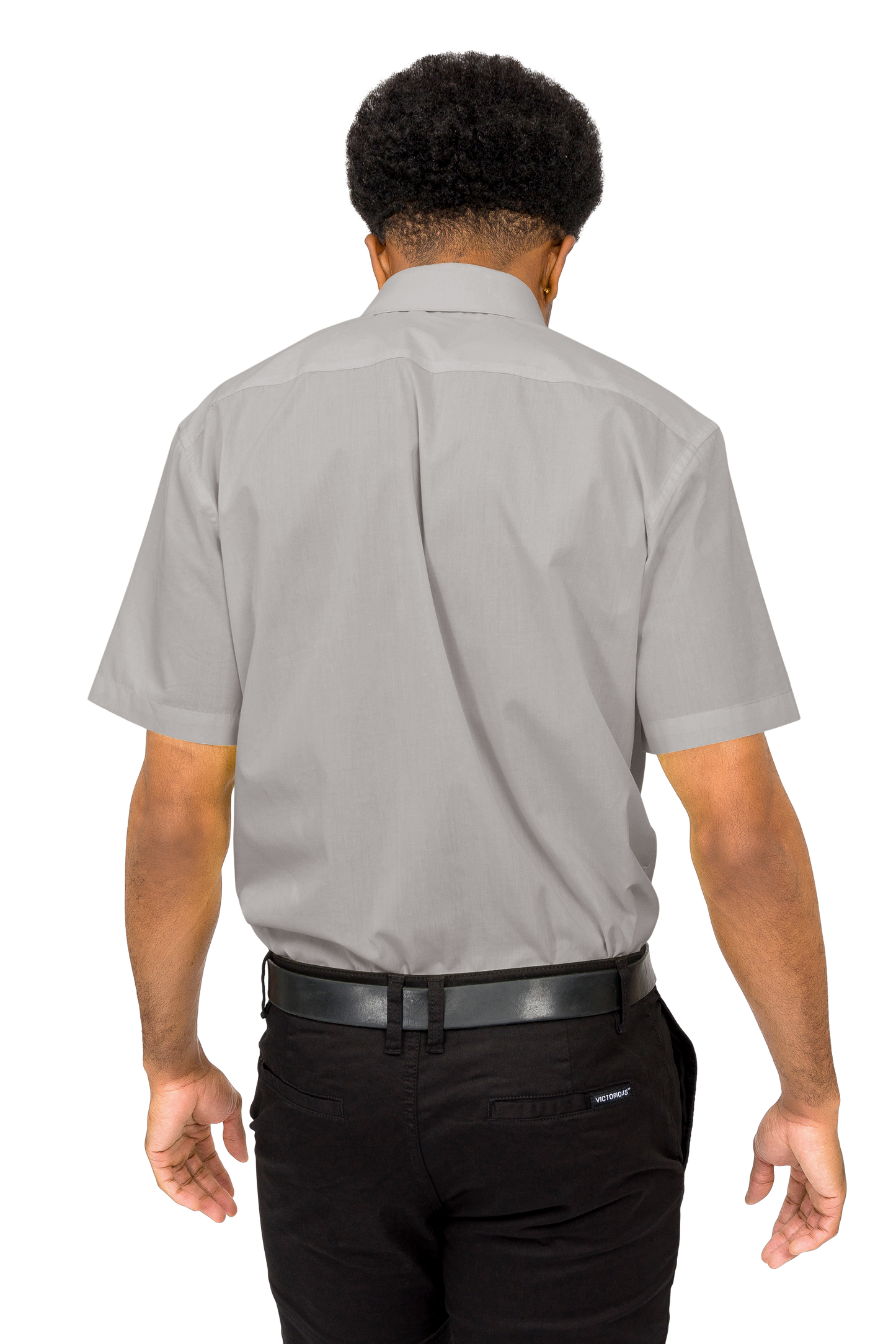 Men's Regular Fit Short Sleeve Solid Color Dress Shirts