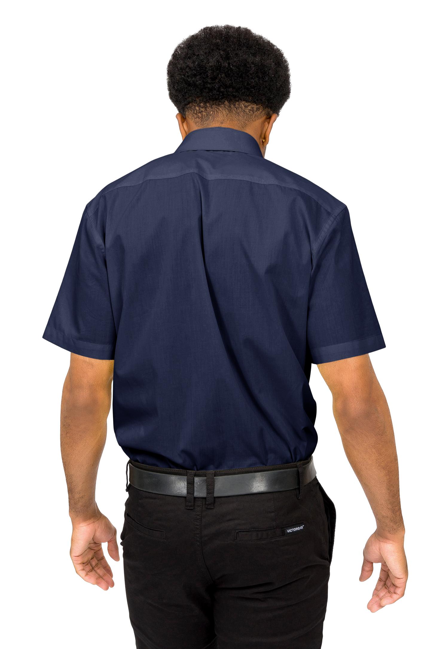 Men's Regular Fit Short Sleeve Solid Color Dress Shirts