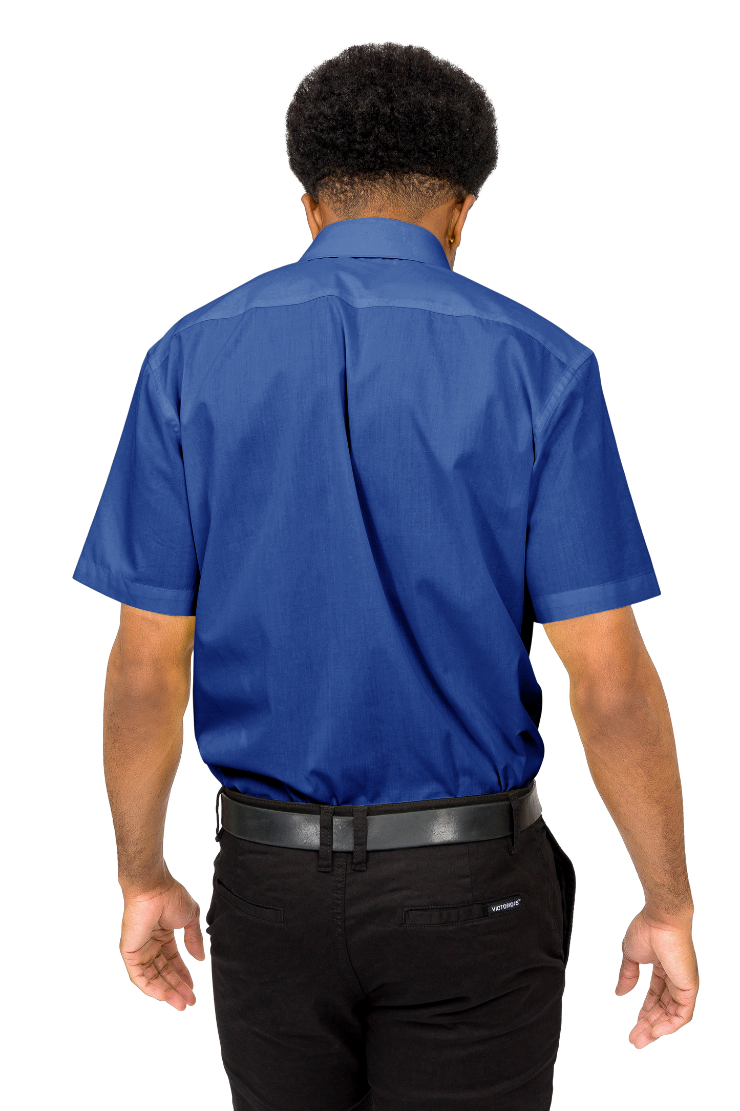 Men's Regular Fit Short Sleeve Solid Color Dress Shirts