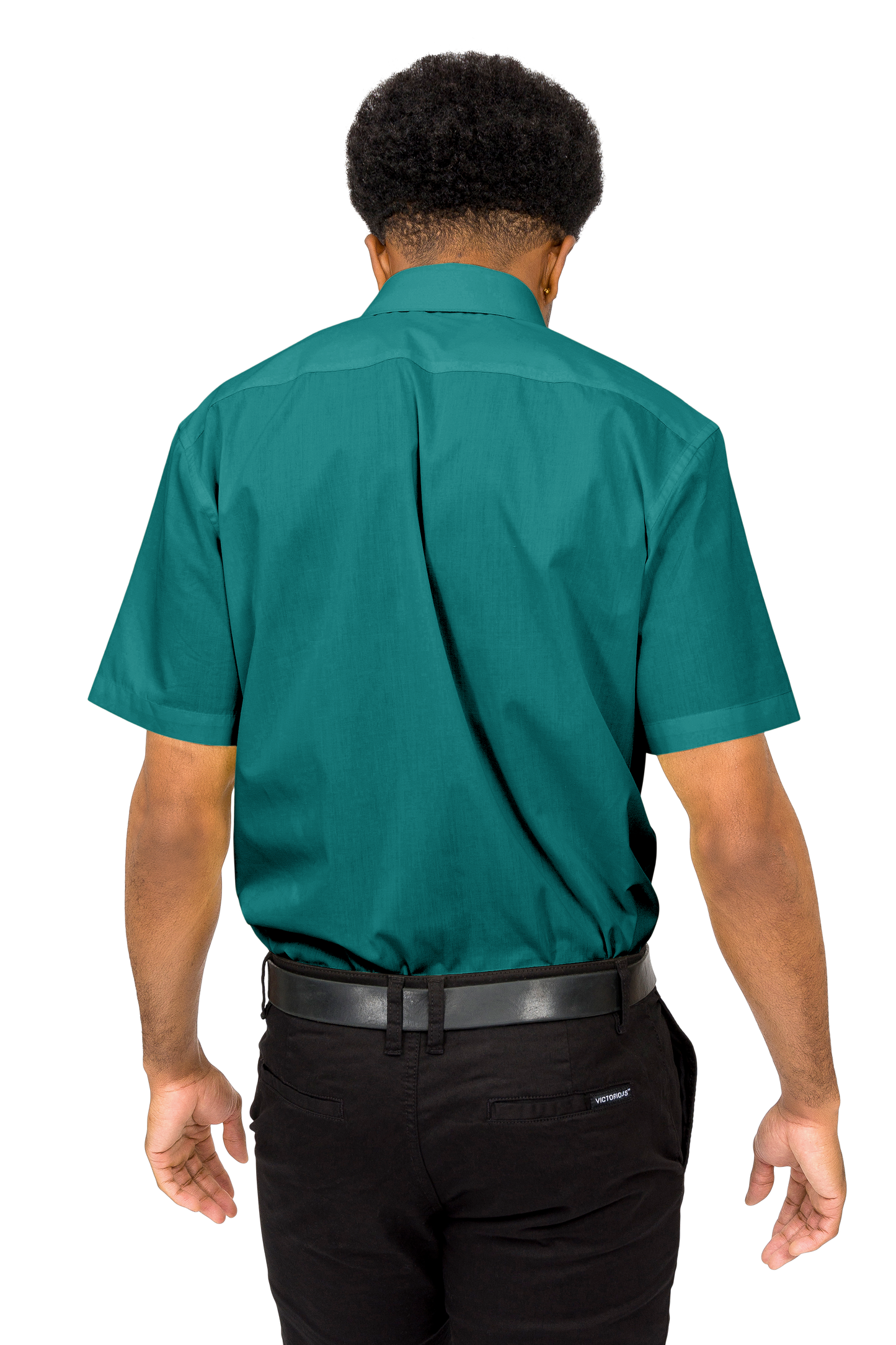 Men's Regular Fit Short Sleeve Solid Color Dress Shirts