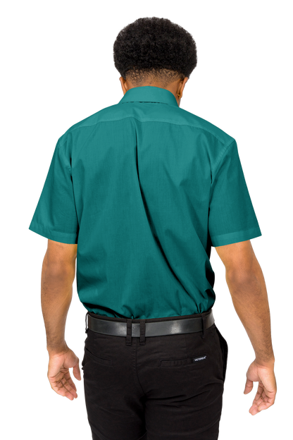 Men's Regular Fit Short Sleeve Solid Color Dress Shirts