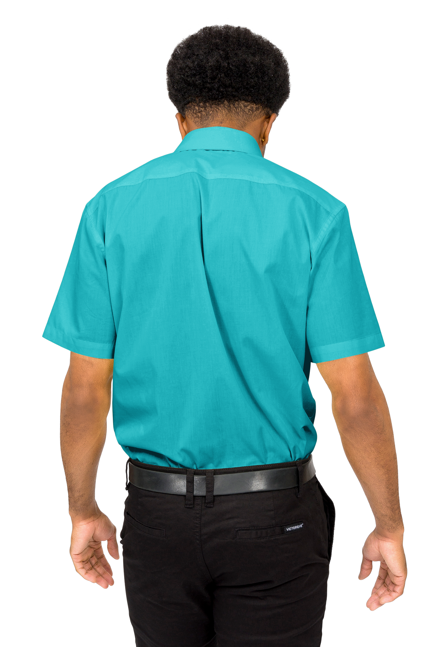 Men's Regular Fit Short Sleeve Solid Color Dress Shirts