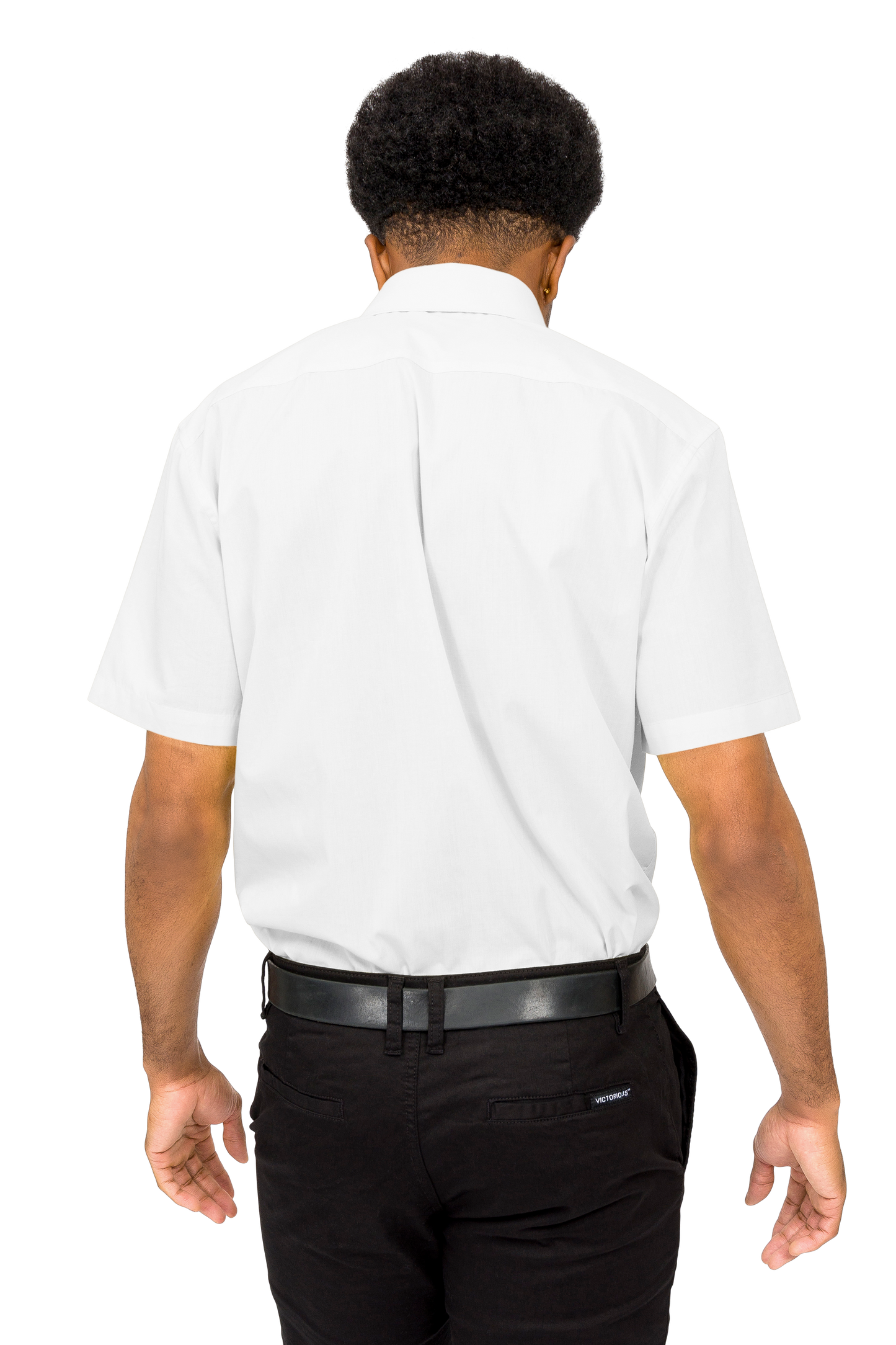 Men's Regular Fit Short Sleeve Solid Color Dress Shirts