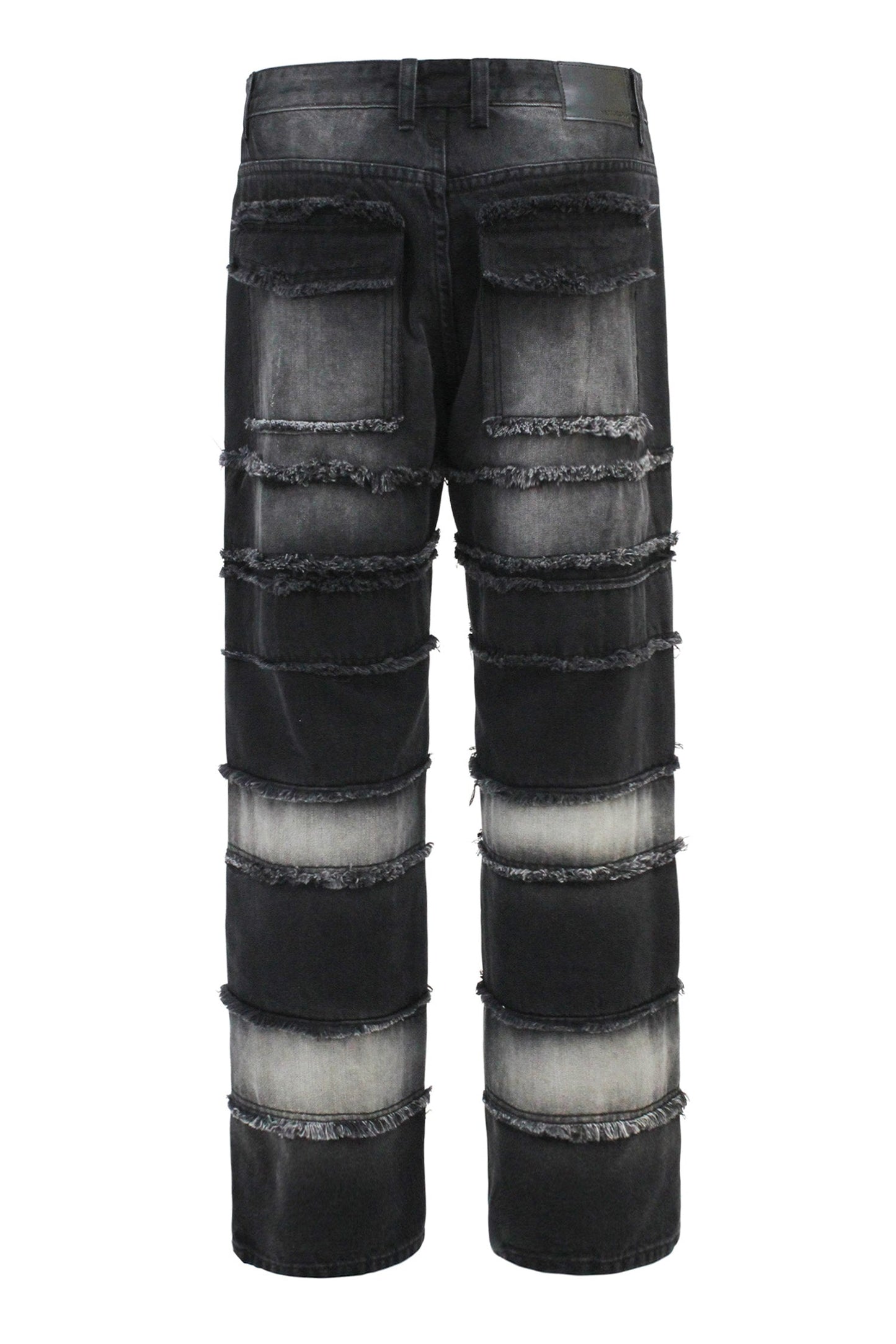 Men's Baggy Fit Raw Edge Denim Jeans
