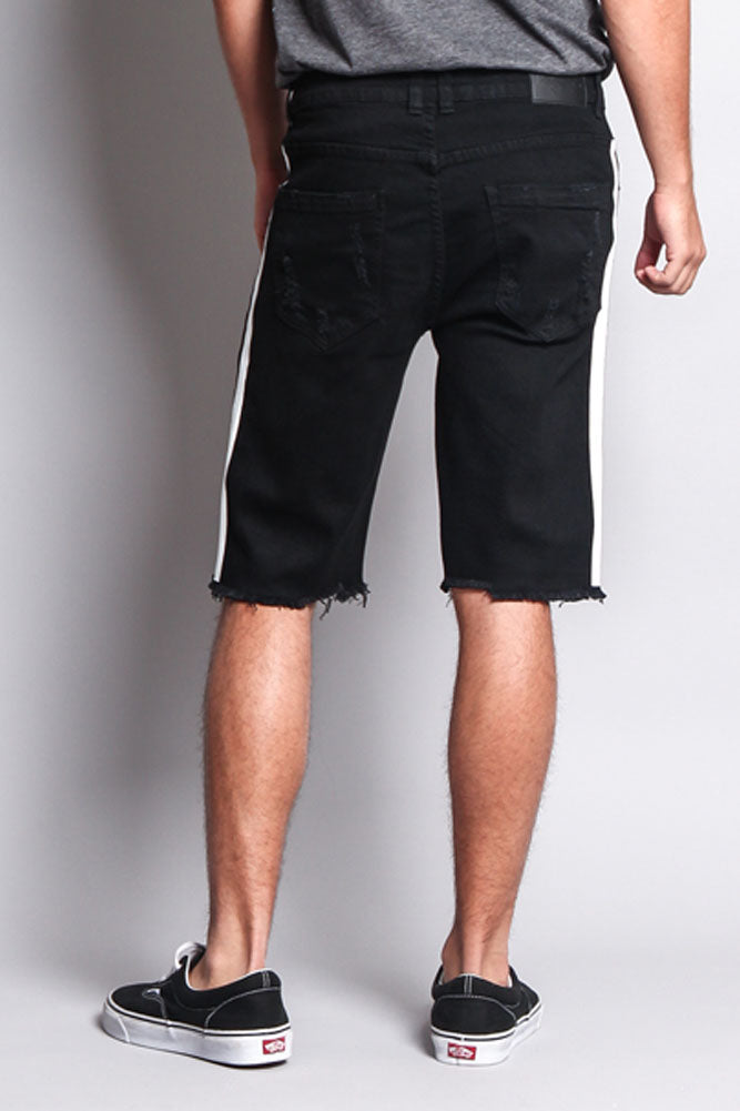 Men's Distressed Tape Shorts