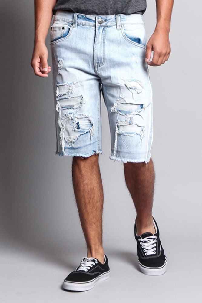 Men's Distressed Tape Shorts
