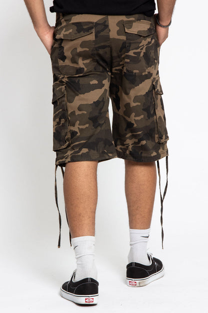 Belted Camo Cargo Shorts