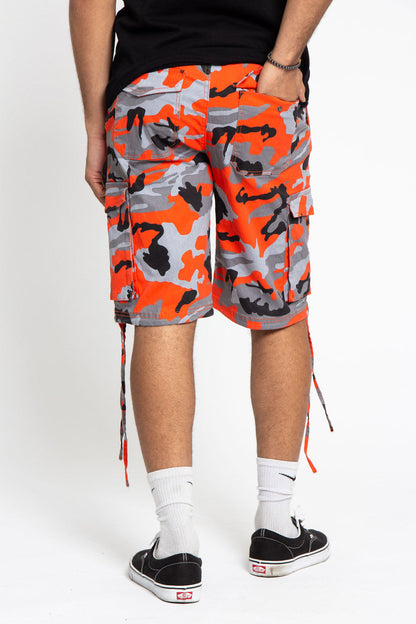Belted Camo Cargo Shorts
