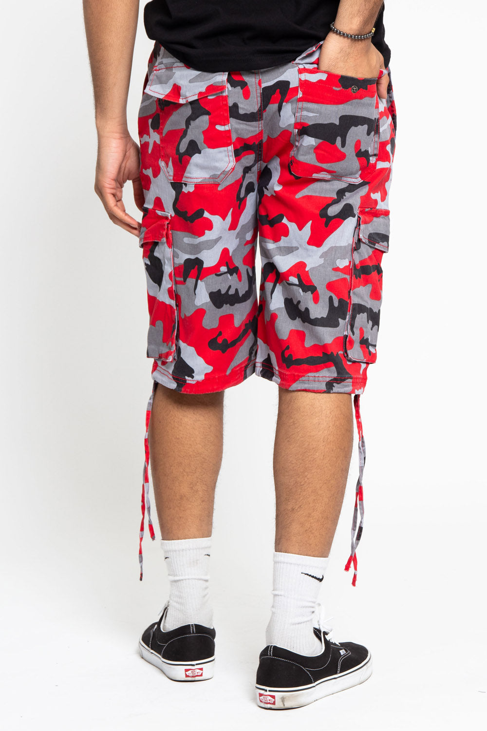 Belted Camo Cargo Shorts