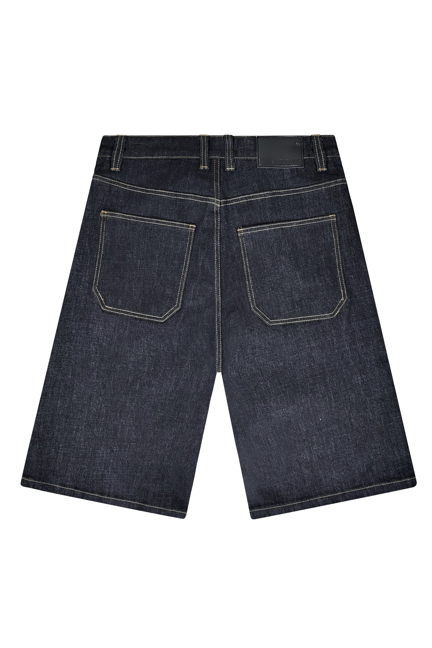 TELLUS Baggy Fit Raw Denim Shorts