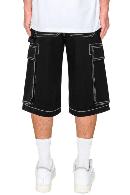 Men's Contrast Stitch Baggy Cargo Shorts