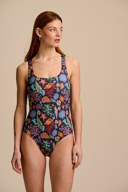 Elena - Swimsuit in Shell Print