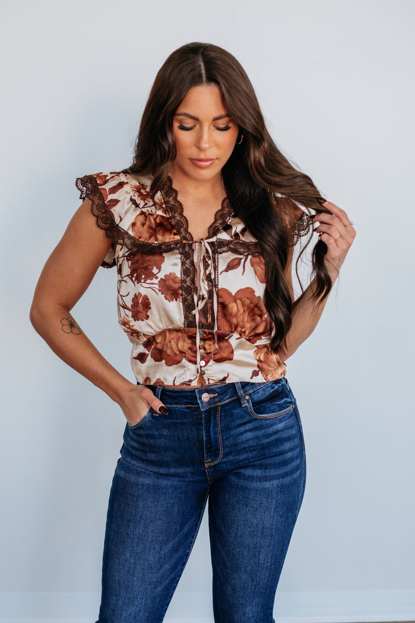 Sarina Satin Top
