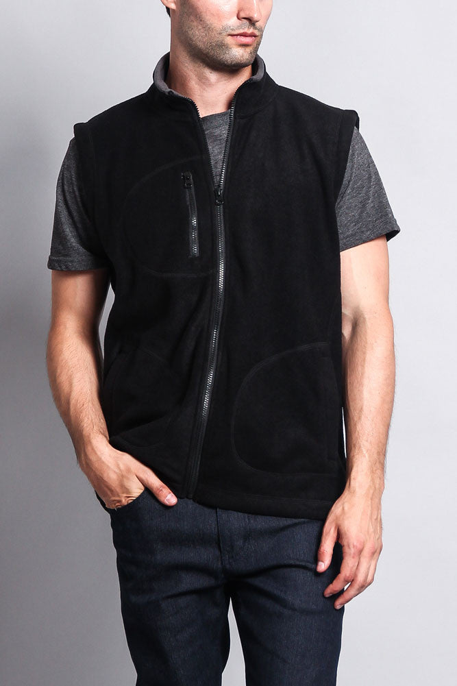 Men's Three Pocket Fleece Vest