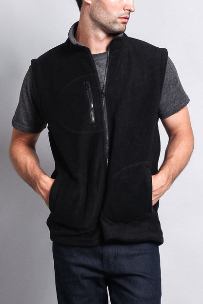 Men's Three Pocket Fleece Vest