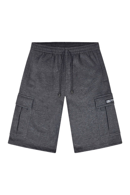 RESTRICT Baggy Fit Cargo Fleece Shorts