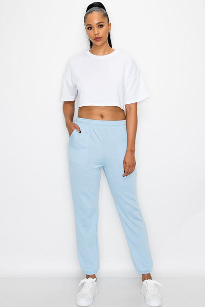 Essential Solid Lightweight Fleece Sweatpants