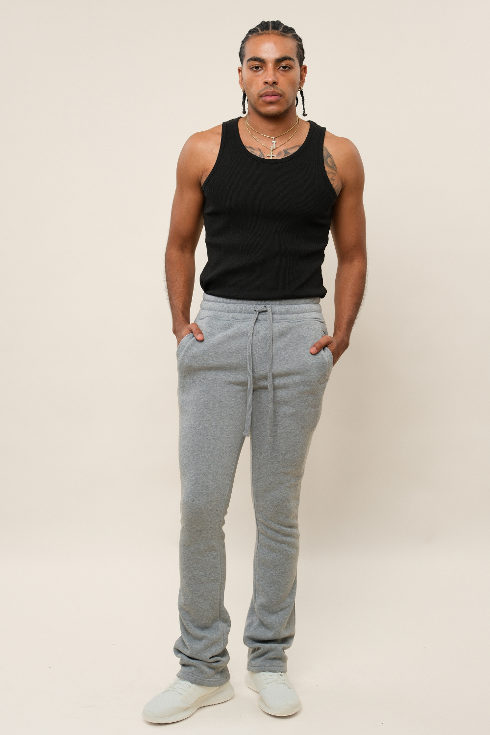 Flared Stacked Fleece Sweat Pants