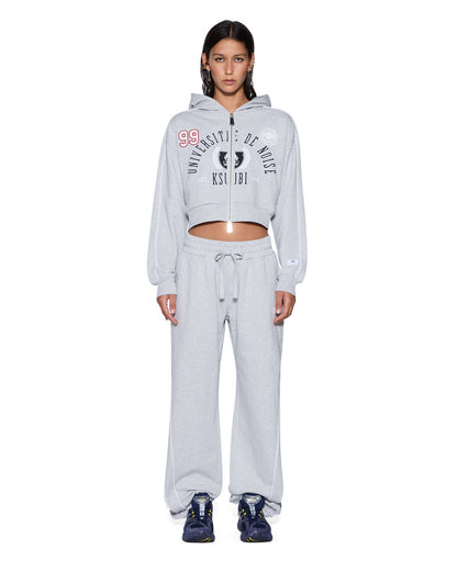 COLLEGE ORIGIN ZIP HOODIE GREY MARLE