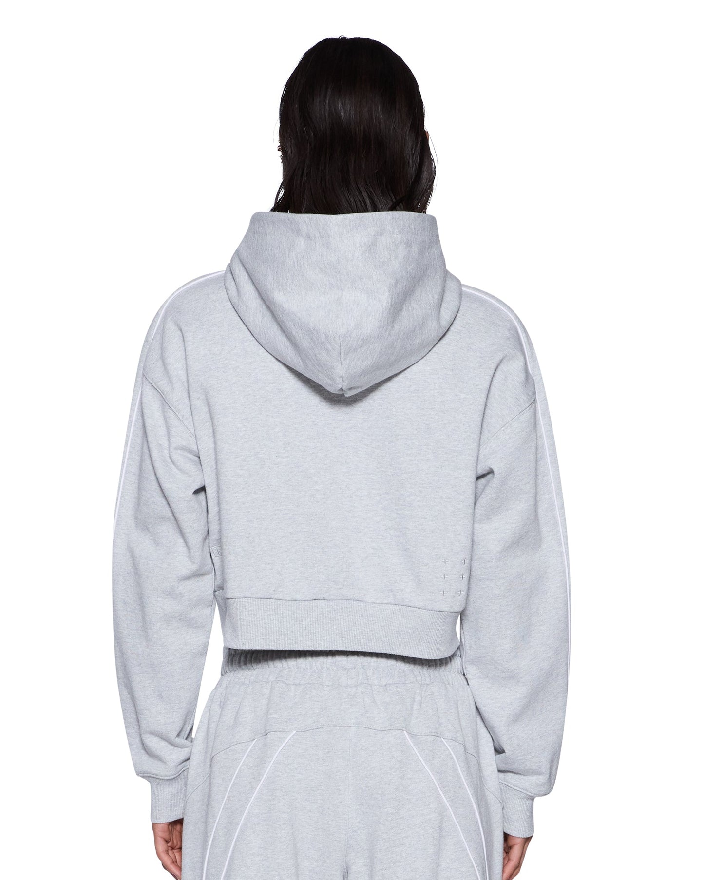 COLLEGE ORIGIN ZIP HOODIE GREY MARLE