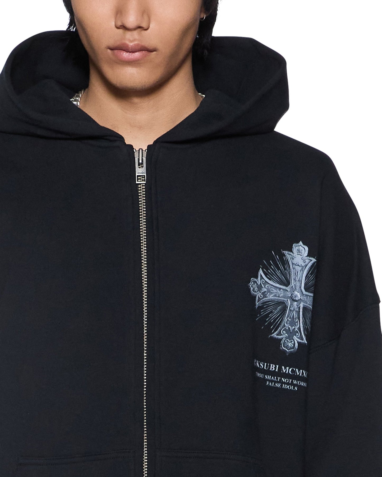 FALSE IDOLS EKCESS ZIP HOODIE JET BLACK