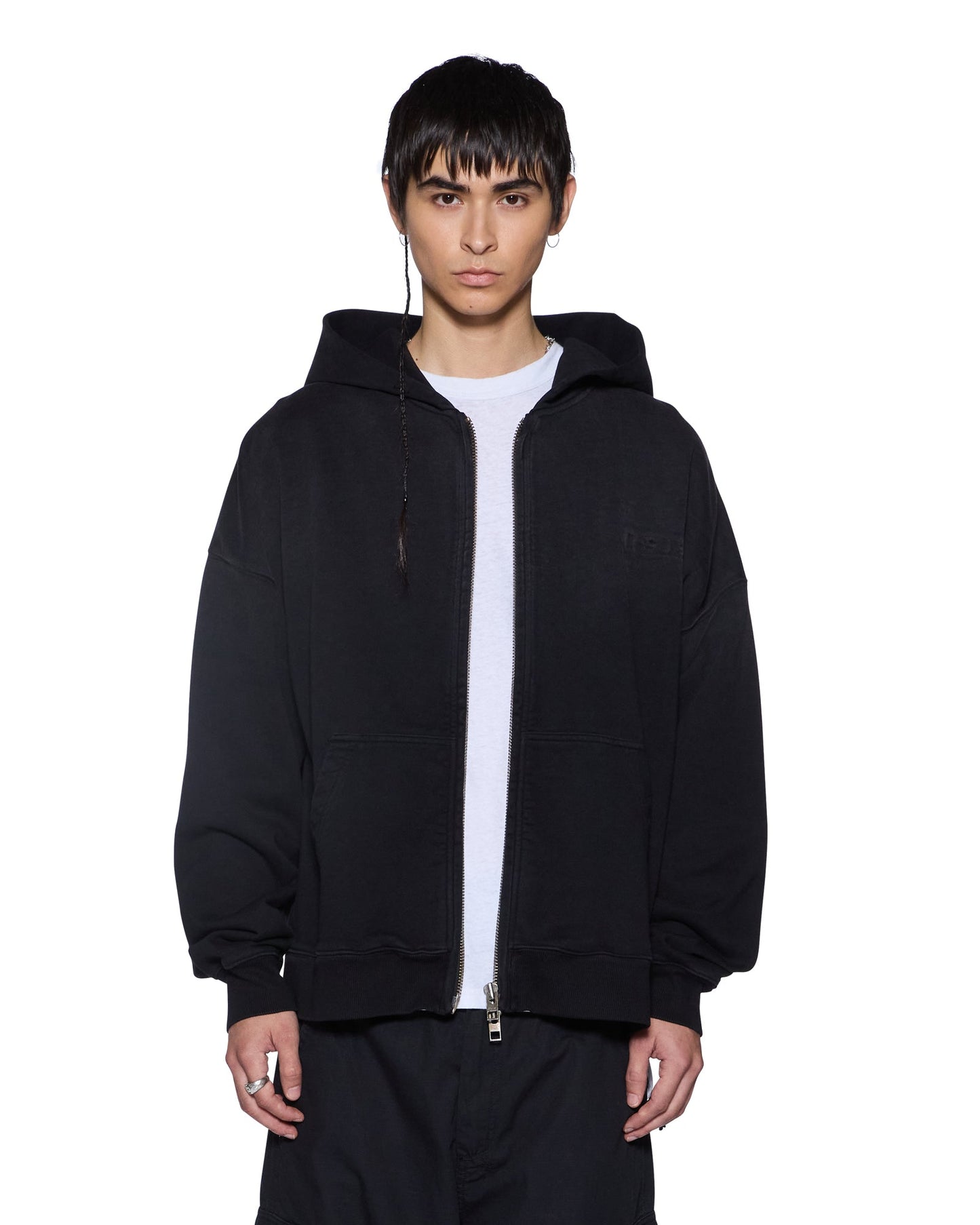 INTRUDER EKCESS ZIP HOODIE JET BLACK