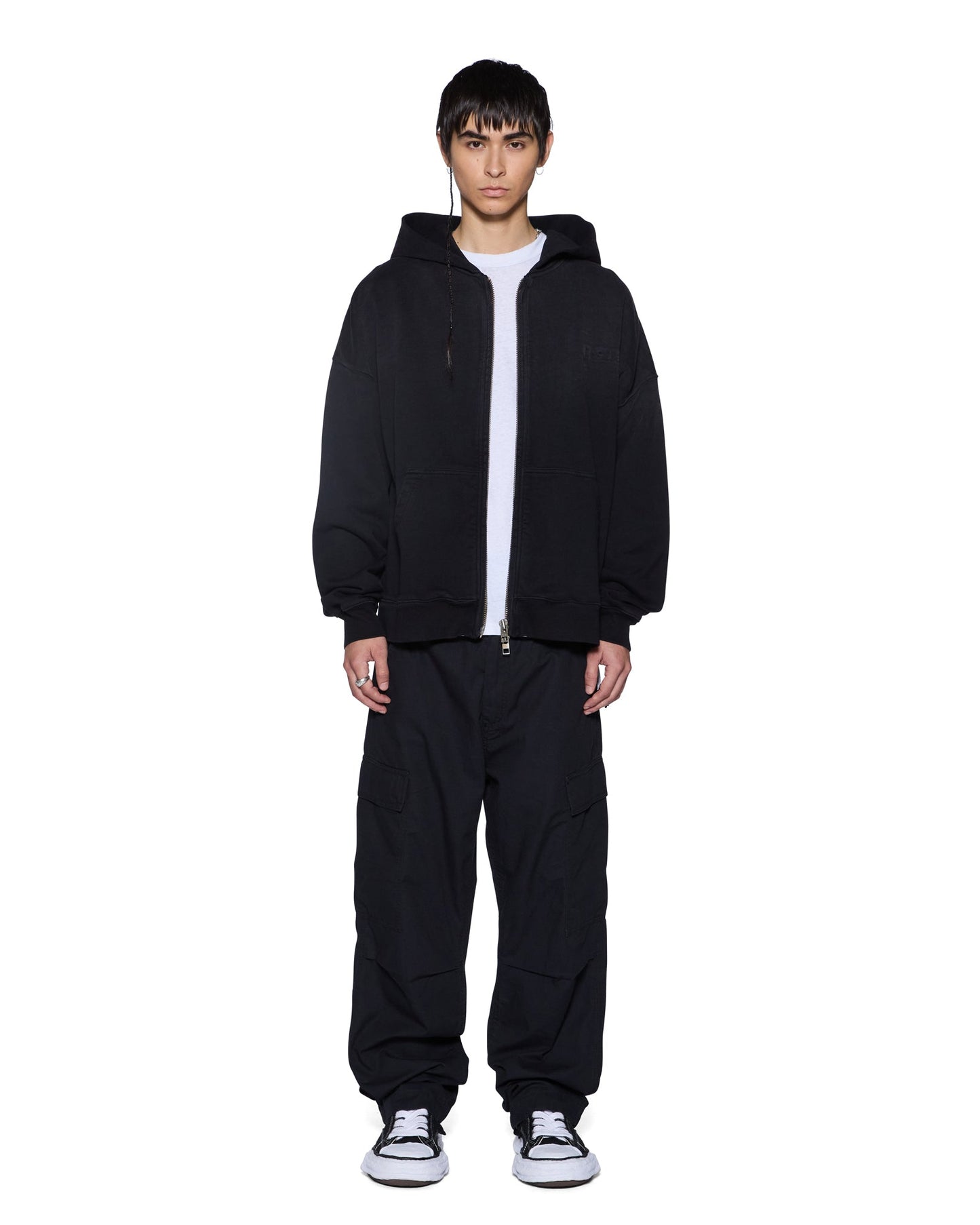 INTRUDER EKCESS ZIP HOODIE JET BLACK